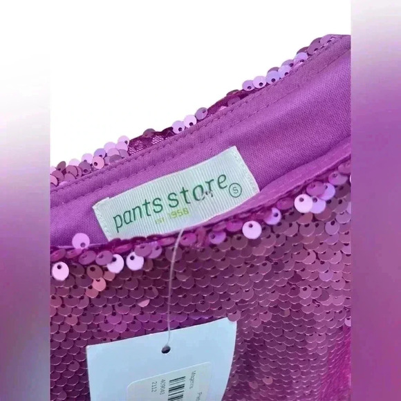 The Pants Store pink sequin formal mini dress size small. Adjustable strap. NWT - Picture 8 of 11